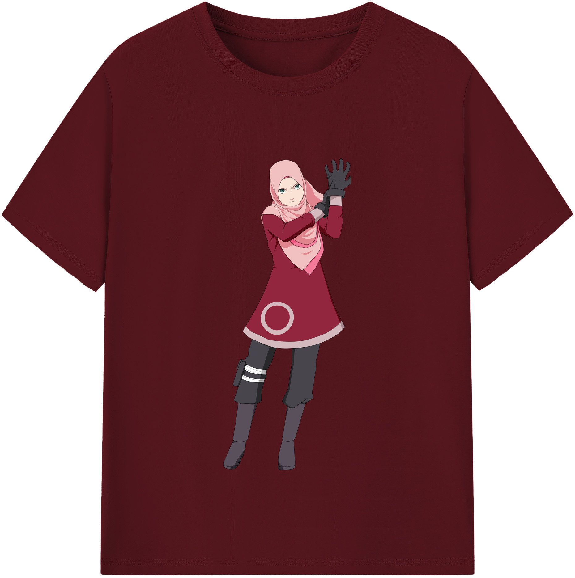 （画像用） NARUTO -ナルト- 春野サクラ Haruno Sakura 綿100％半袖Tシャツ（フロントプリント）